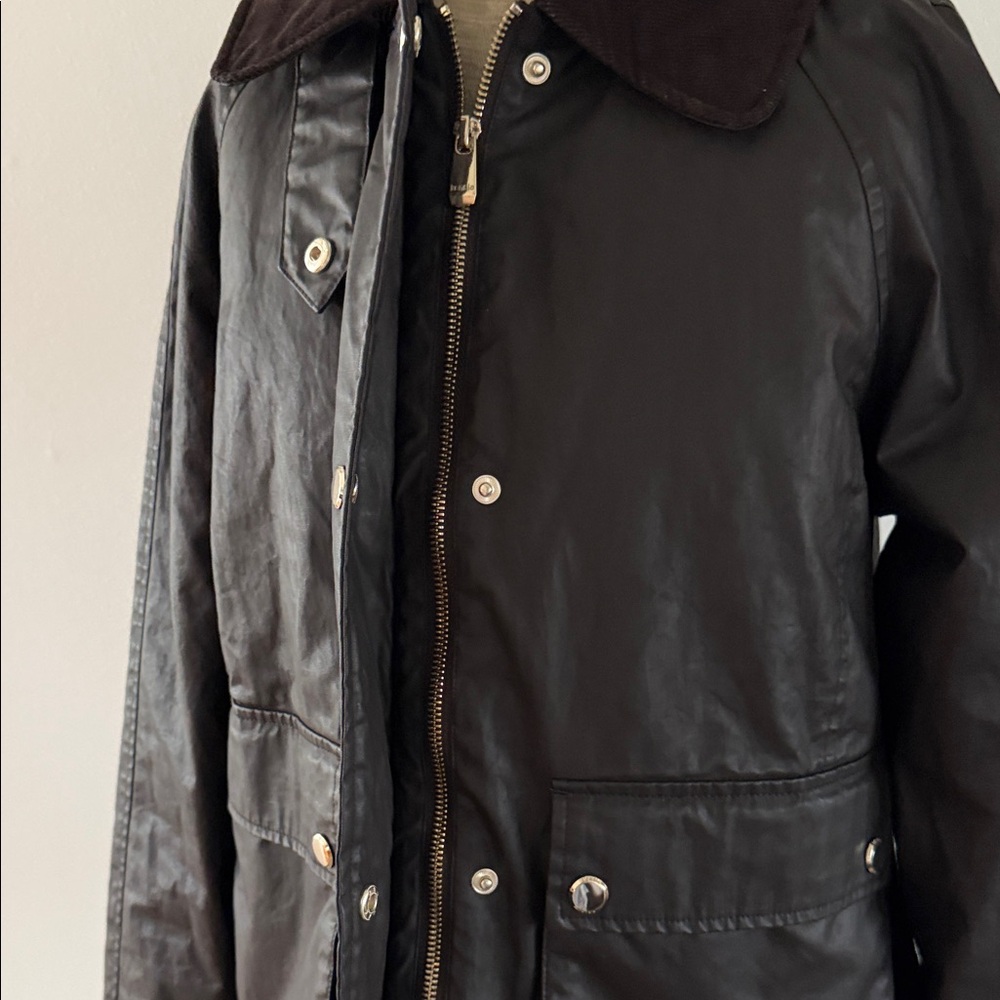 KENSIE Women’s Corduroy Trim Coated Wax Barn Jacket Size Small - Picture 5 of 14